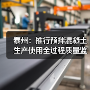 泰州预拌混凝土全过程质量监管机制｜监管新路径