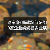 多家企业净利暴增近35倍｜业绩快报核心数据解读