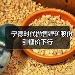 宁德时代抛售锂矿股份引锂价下行