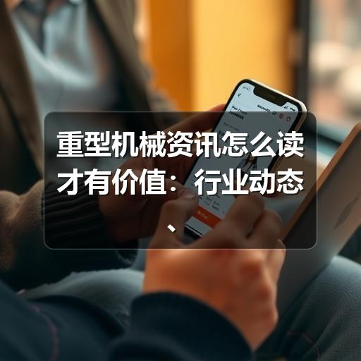 重型机械资讯怎么读才有价值:行业动态、设备选型与风险判断指南 重型机械资讯怎么读才有价值:行业动态、设备选型与风险判断指南